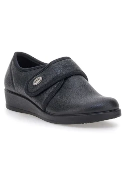 Pantofole nere chiuse con velcro FLY FLOT 38862
