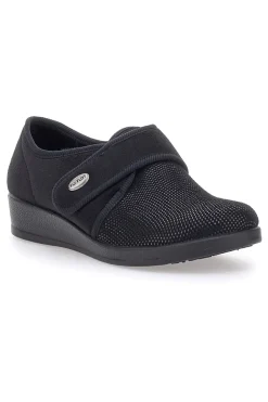 Pantofole nere chiuse con velcro FLY FLOT 38865