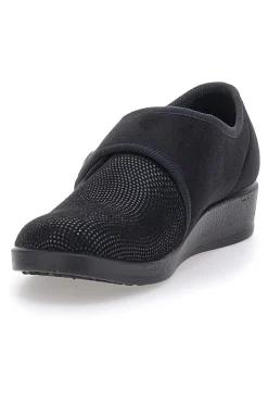 Pantofole nere chiuse con velcro FLY FLOT 38865