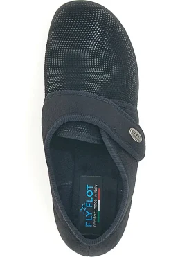 Pantofole nere chiuse con velcro FLY FLOT 38865