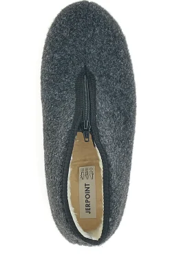 Pantofole nere con cerniera Jerpoint CA249