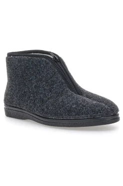 Pantofole nere con cerniera Jerpoint CA249