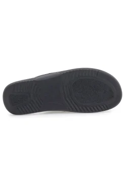 Pantofole nere con inserti a quadri e plantare anatomico Inblu 17 DG