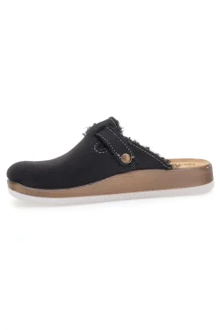 Pantofole nere con pelo interno e suola bianca INBLU 20 ct