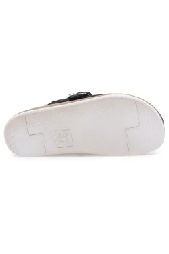 Pantofole nere con pelo interno e suola bianca INBLU 20 ct