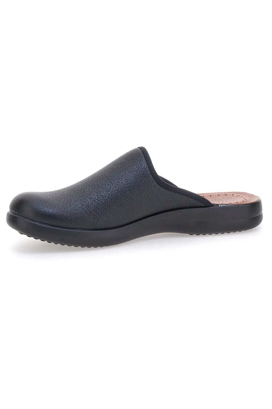 Pantofole nere con plantare forato e suola comfort Fly Flot 90P705022E