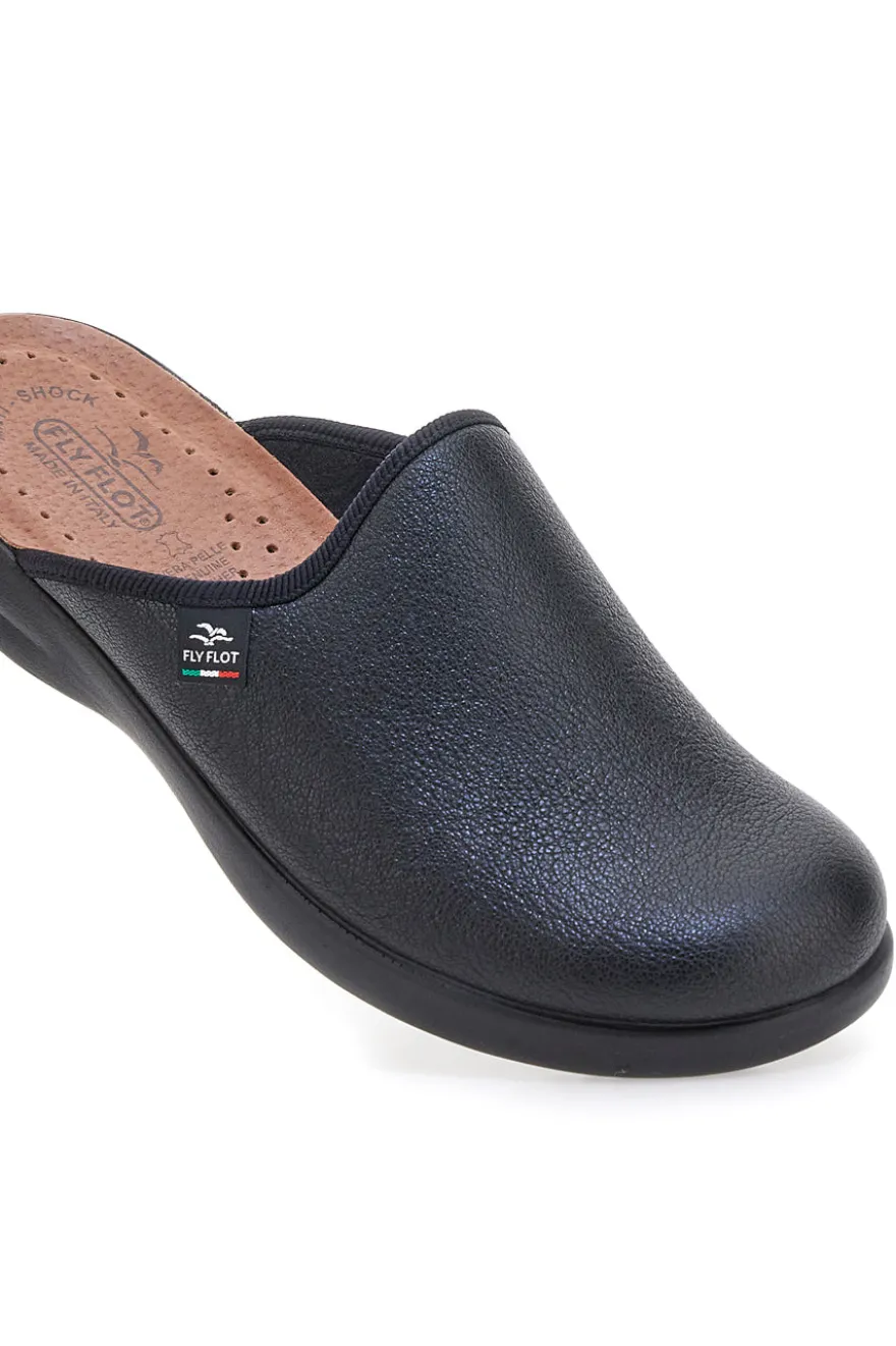 Pantofole nere con plantare forato e suola comfort Fly Flot 90P705022E