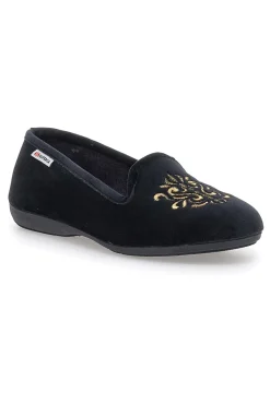 Pantofole Nere con Soletta Estraibile e Suola in Gomma Superga 10272
