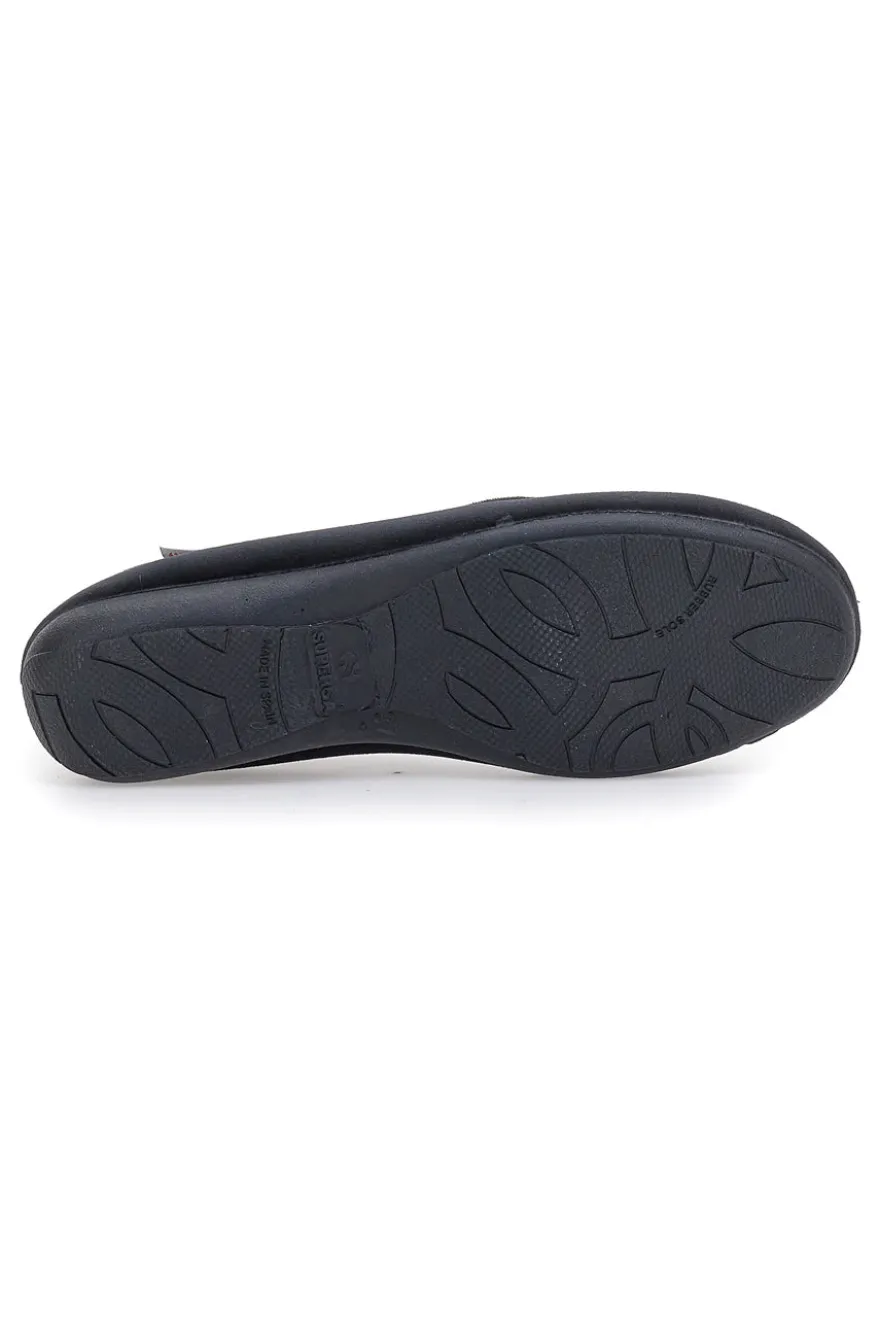 Pantofole Nere con Soletta Estraibile e Suola in Gomma Superga 10272