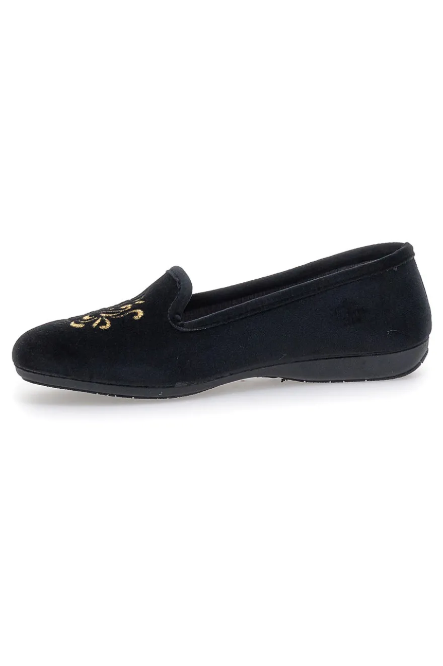 Pantofole Nere con Soletta Estraibile e Suola in Gomma Superga 10272