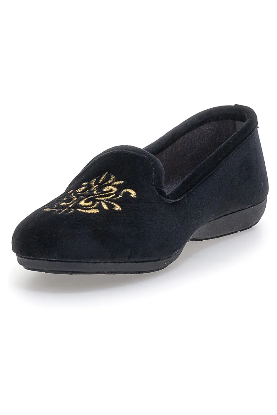Pantofole Nere con Soletta Estraibile e Suola in Gomma Superga 10272