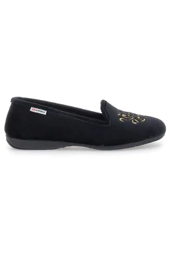 Pantofole Nere con Soletta Estraibile e Suola in Gomma Superga 10272