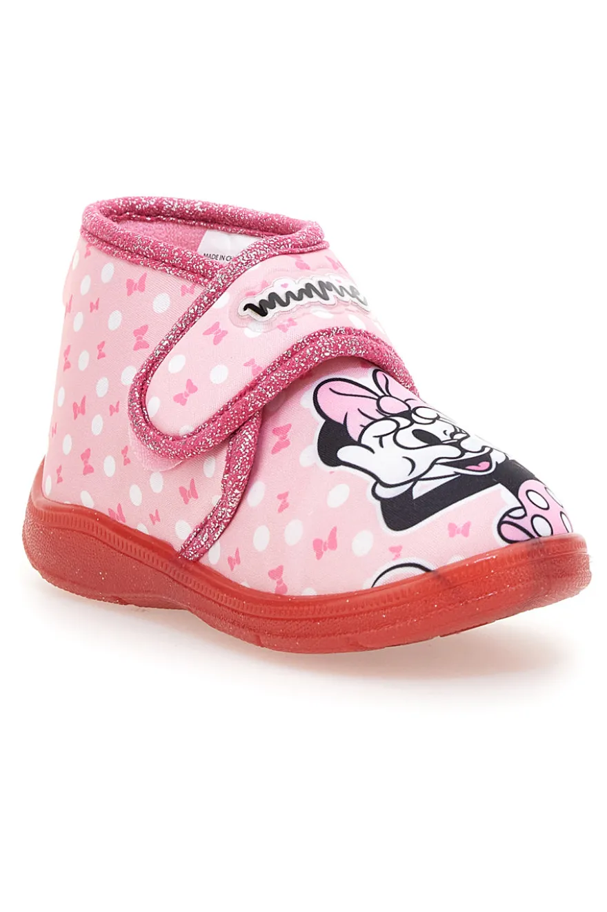 Pantofole rosa con stampa Minnie e chiusura a strappo Minnie D3010730T10
