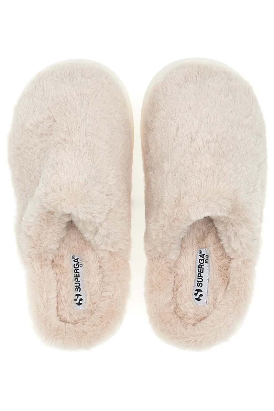 Pantofole rosa in tessuto effetto peluche Superga S45U866