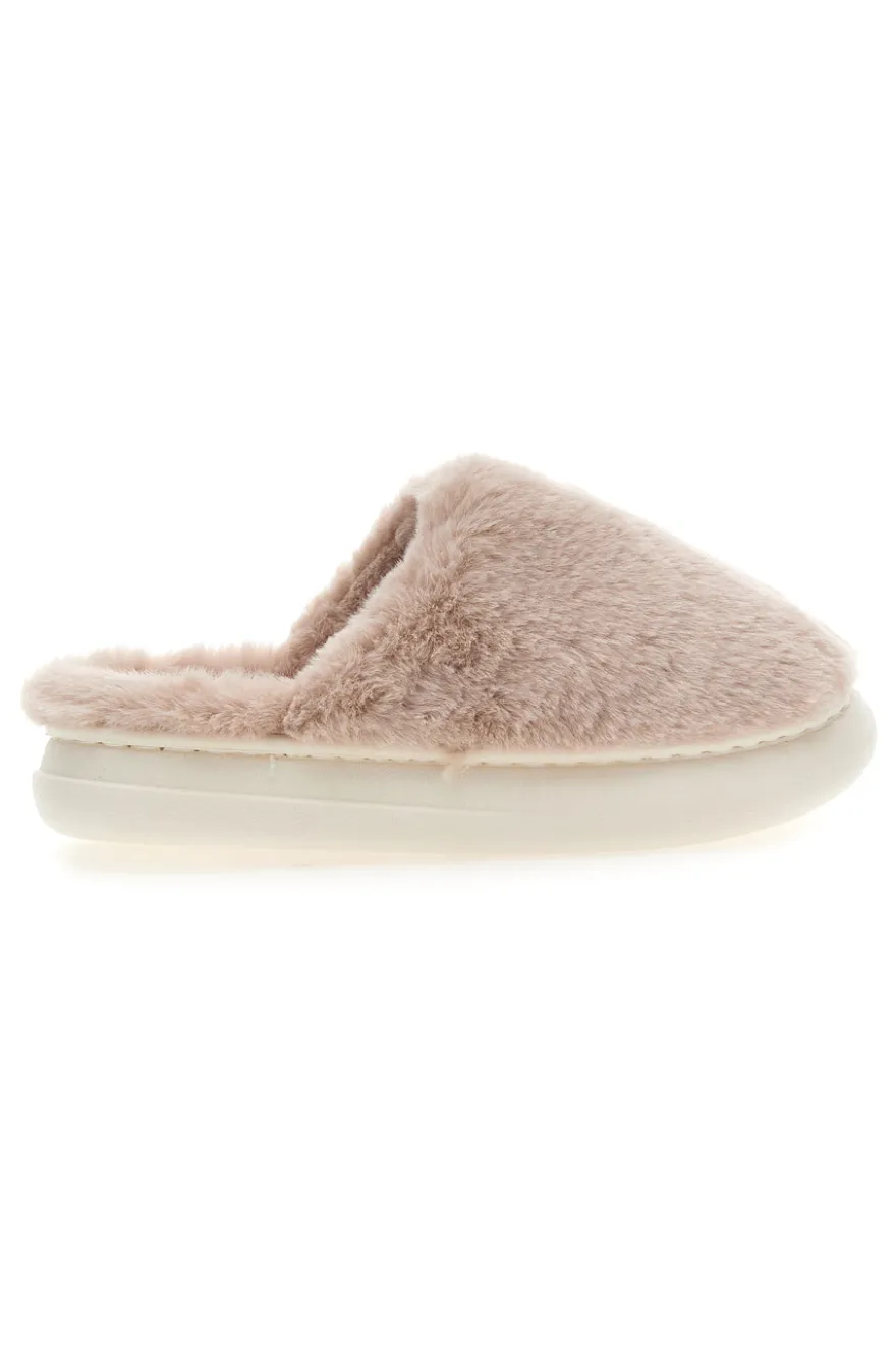 Pantofole rosa in tessuto effetto peluche Superga S45U866