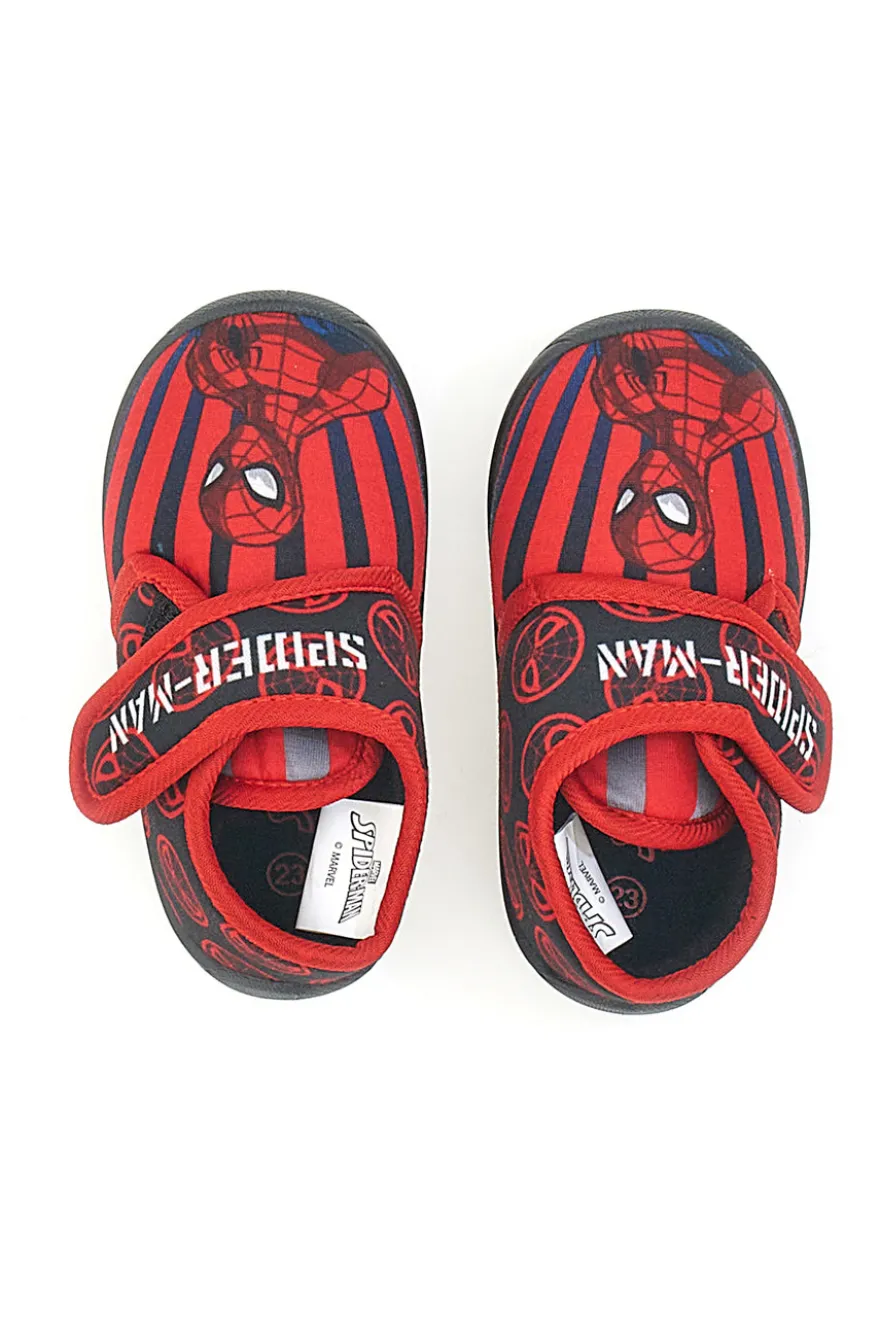 Pantofole Rosse e Nere Con Strappo in Velcro SPIDERMAN M07327