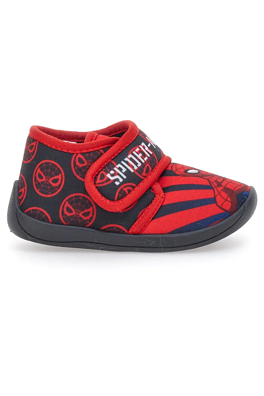 Pantofole Rosse e Nere Con Strappo in Velcro SPIDERMAN M07327