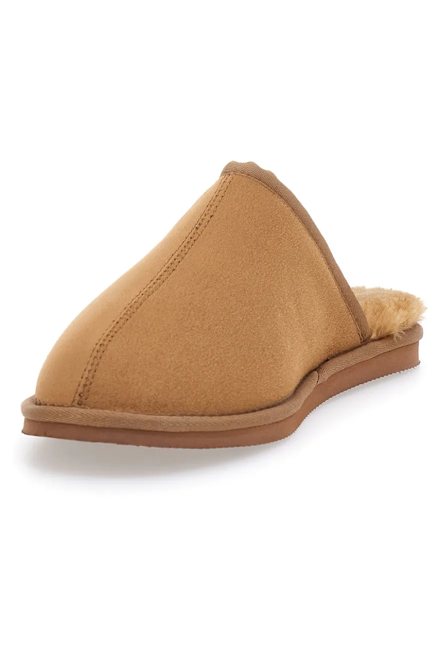 Pantofole Sabot Marroni con Pelo Superga 64876