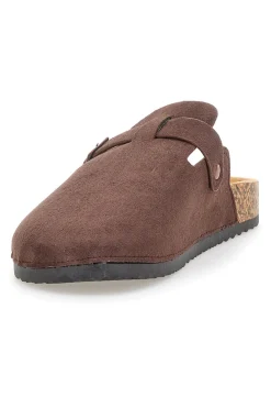 Pantofole sabot marroni con fibbia Altemberg 1310