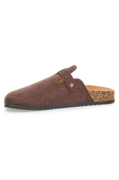 Pantofole sabot marroni con fibbia Altemberg 1310