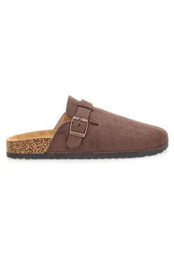 Pantofole sabot marroni con fibbia Altemberg 1310