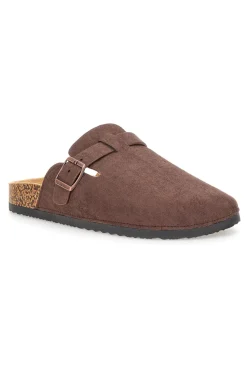 Pantofole sabot marroni con fibbia Altemberg 1310