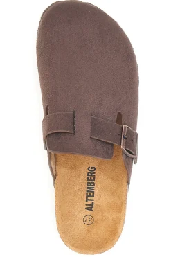 Pantofole sabot marroni con fibbia Altemberg 1105