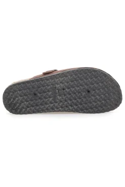 Pantofole sabot marroni con fibbia Altemberg 1105