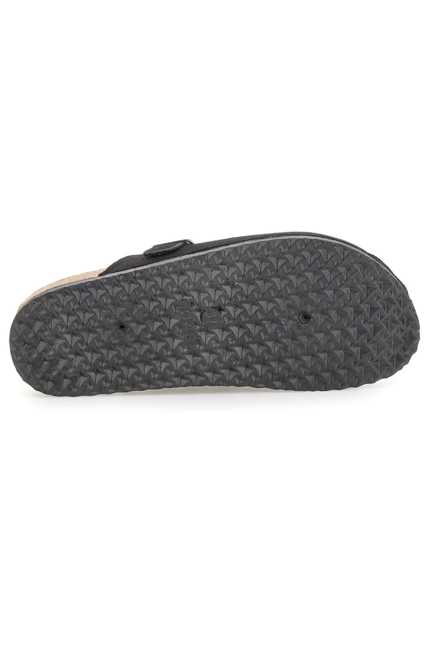 Pantofole sabot nere con fibbia Altemberg 1105
