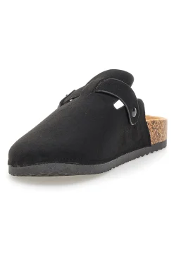 Pantofole sabot nere con fibbia Altemberg 1105