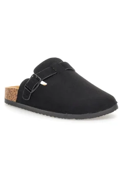 Pantofole sabot nere con fibbia Altemberg 1105