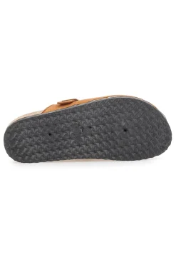 Pantofole sabot tabacco con fibbia Altemberg 1105