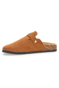 Pantofole sabot tabacco con fibbia Altemberg 1105