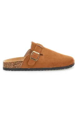 Pantofole sabot tabacco con fibbia Altemberg 1105