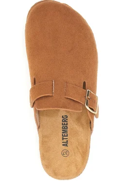 Pantofole sabot tabacco con fibbia Altemberg 1105