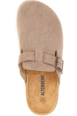 Pantofole sabot tortora con fibbia Altemberg 1105