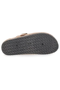 Pantofole sabot tortora con fibbia Altemberg 1105