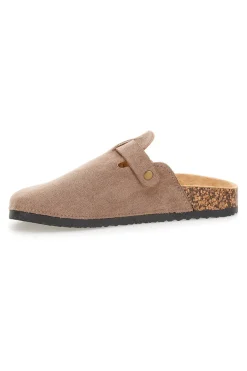 Pantofole sabot tortora con fibbia Altemberg 1105