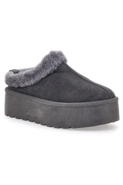 Pantofole Stivaletti con Pelo Grigie Con Platform Pittarello Love 1913