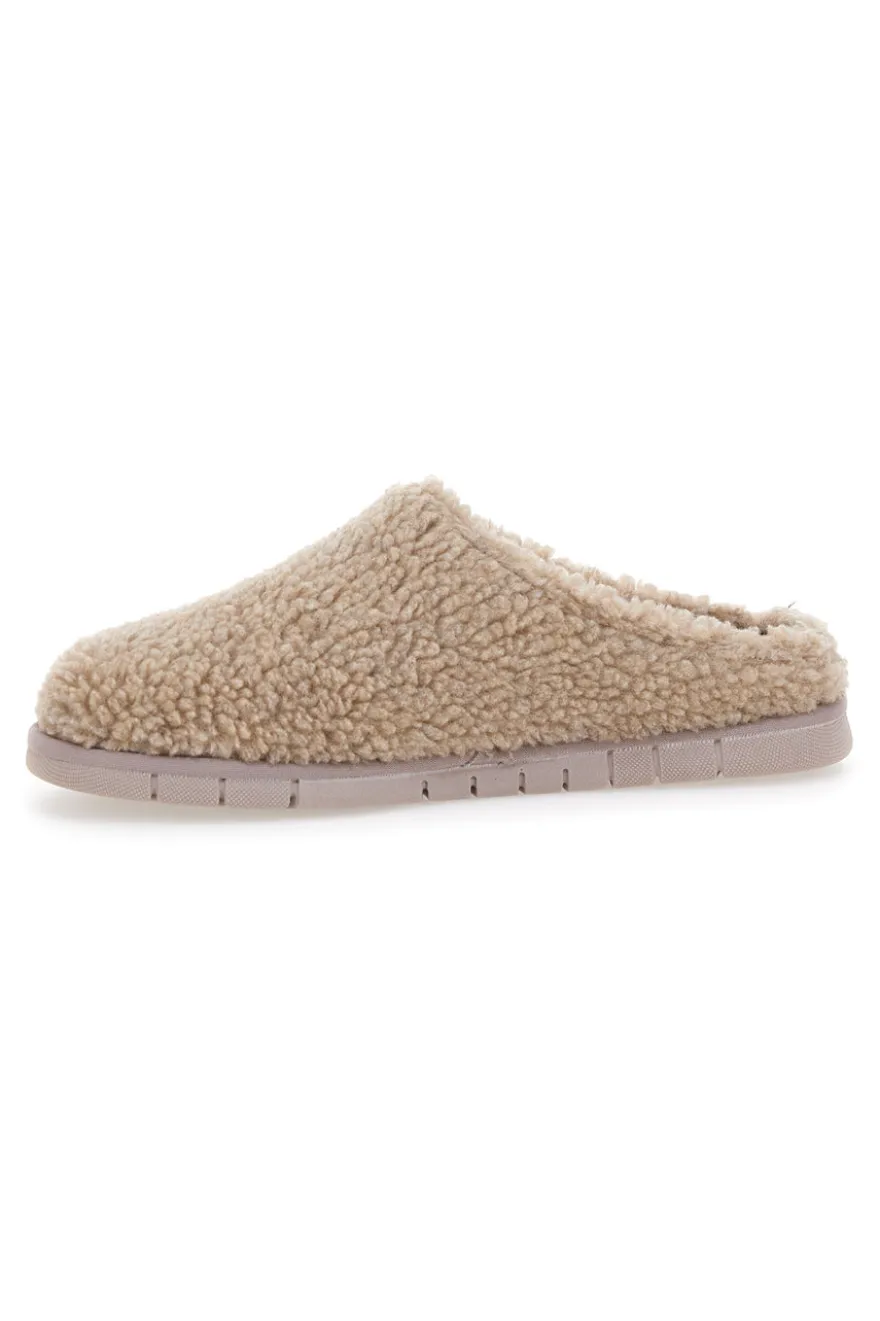 Pantofole teddy taupe Beego 7485