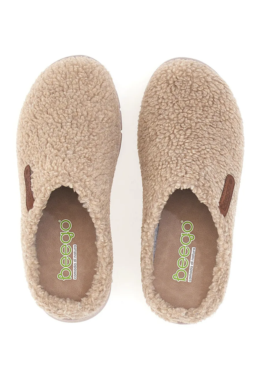Pantofole teddy taupe Beego 7485