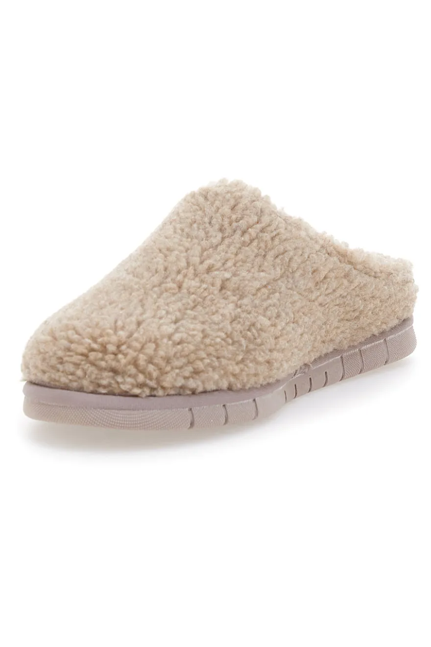 Pantofole teddy taupe Beego 7485