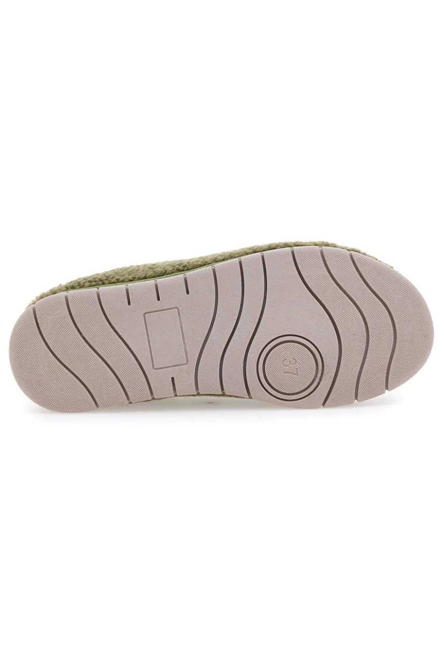 Pantofole teddy verdi Beego 7485