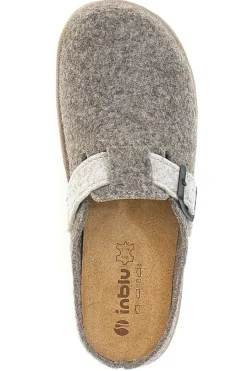 Pantofole Tortora con fibbia e sottopiede estraibile INBLU 38 cs