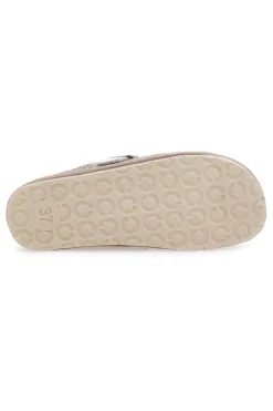 Pantofole Tortora con fibbia e sottopiede estraibile INBLU 38 cs