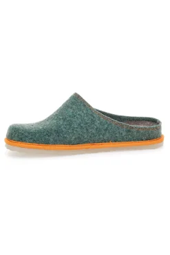 Pantofole verdi con bordo arancione INBLU 39 CS