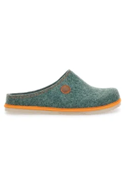 Pantofole verdi con bordo arancione INBLU 39 CS