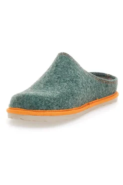 Pantofole verdi con bordo arancione INBLU 39 CS