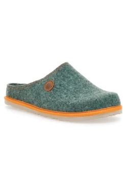 Pantofole verdi con bordo arancione INBLU 39 CS