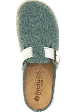 Pantofole verdi con fibbia regolabile e suola comfort Inblu 42 CS